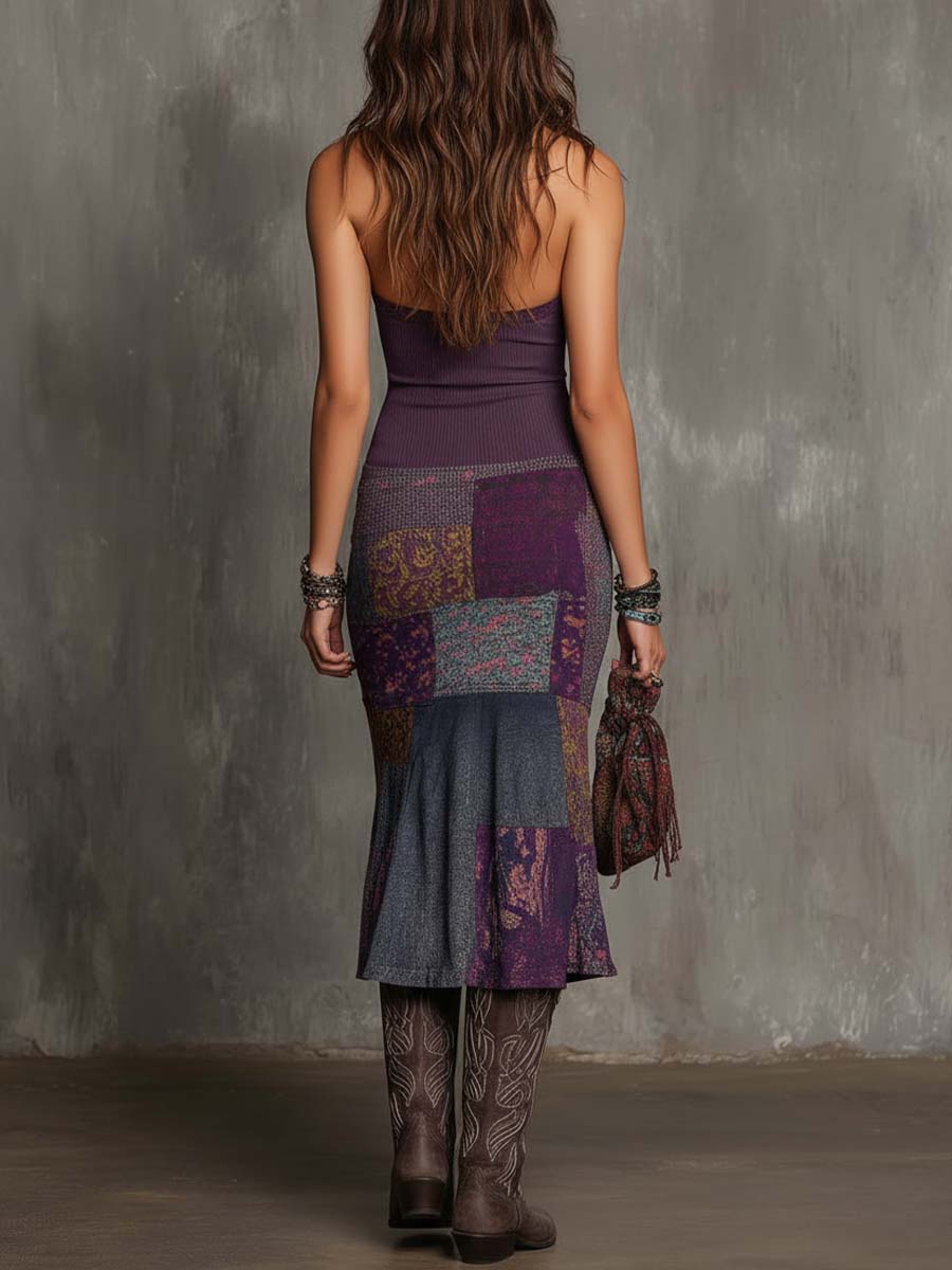 Knit halter neck midi dress for women featuring a fitted bodice and flowing skirt, stylish and comfortable for warm weather.