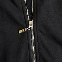Black striped sleeveless hooded jumpsuit for women, featuring a casual fit and stylish design, displayed on a model.