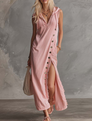 Pink lace V-neck midi dress from My Store featuring intricate lace details and a flowing silhouette for elegant evening wear.