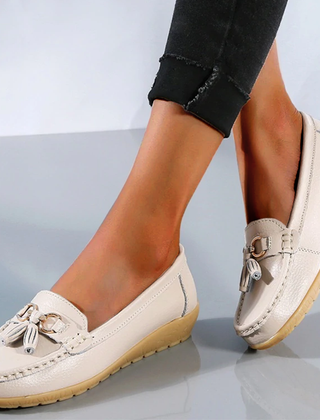 Women's orthopedic loafers by My Store with non-slip waterproof soles, featuring comfortable design and stylish appearance.