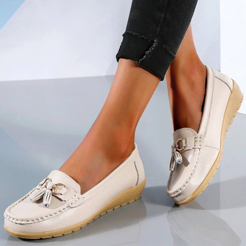 Women's orthopedic loafers by My Store with non-slip waterproof soles, featuring comfortable design and stylish appearance.
