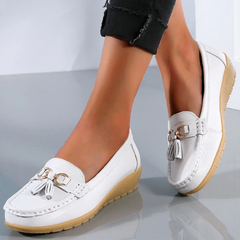 Orthopedic women's loafers by My Store with non-slip waterproof soles, featuring comfortable design and classic style.
