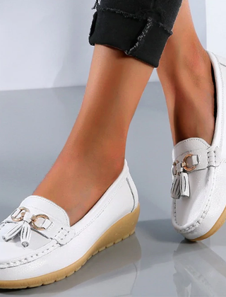 Orthopedic women's loafers by My Store with non-slip waterproof soles, featuring comfortable design and classic style.