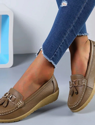 Women's orthopedic loafers by My Store featuring non-slip waterproof soles and a comfortable, stylish design for everyday wear.