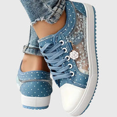 Breathable cushioned orthopedic sneakers for women with supportive design and comfortable fit, ideal for daily use.