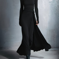 Flowy summer maxi dress for women by My Store, featuring a wrap design and lightweight, breezy fabric.