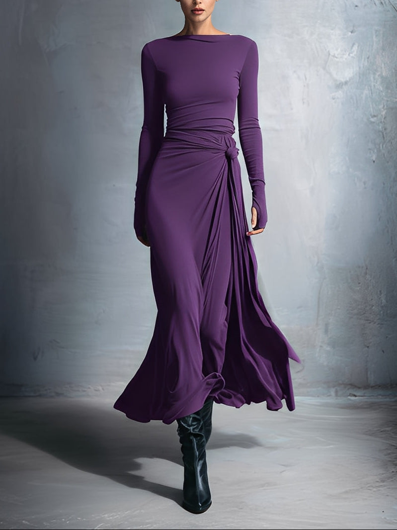 Flowy summer maxi dress for women with wrap design, lightweight fabric, and vibrant colors, perfect for warm weather.