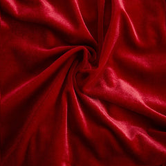 Red velvet pleated ruffled long sleeve blouse from My Store, featuring elegant detailing and a stylish design.