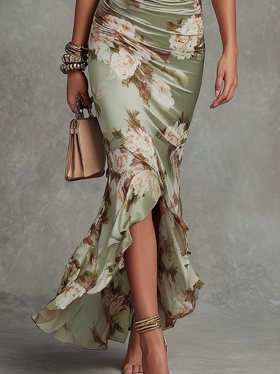 Tammy Bradley V-neck maxi dress for women, flowing fabric, sleeveless design, and elegant floor-length style.