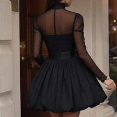 Elegant black women's dress from My Store, showcasing a stylish fit and fabric details perfect for formal occasions.