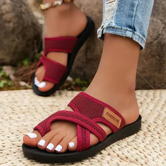 My Store women's orthopedic slippers with open-toe design and heel, featuring comfortable, supportive footwear for women.
