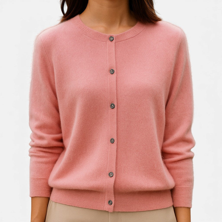 Cashmere Sweater Women Button-Up Soft Knit Winter