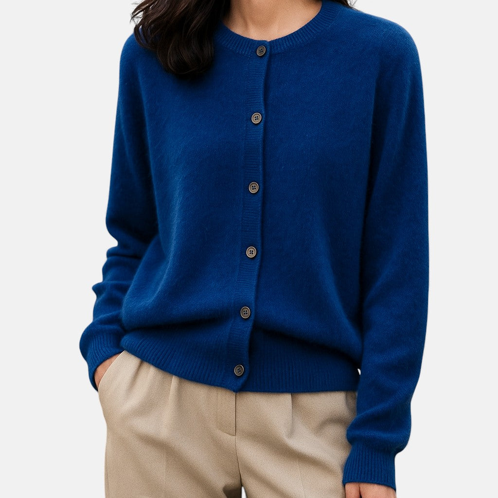 Cashmere Sweater Women Button-Up Soft Knit Winter