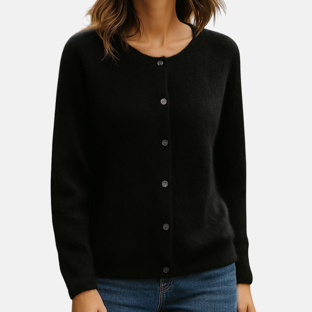 Cashmere Sweater Women Button-Up Soft Knit Winter