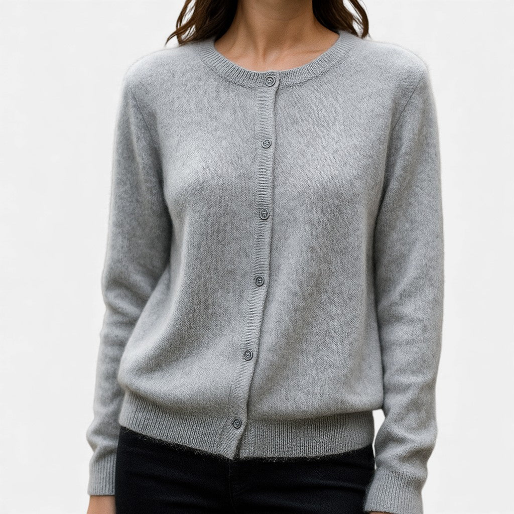 Cashmere Sweater Women Button-Up Soft Knit Winter