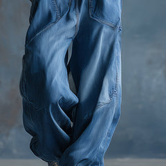 Blue denim hooded jumpsuit for women with button-front long sleeves, casual and stylish, from My Store.