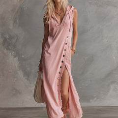 Pink lace V-neck midi dress, elegant evening dress with delicate lace details, perfect for formal occasions.