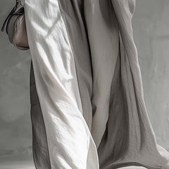 Color-blocked round neck sleeveless maxi dress with casual pockets, loose fit, stylish design by My Store.
