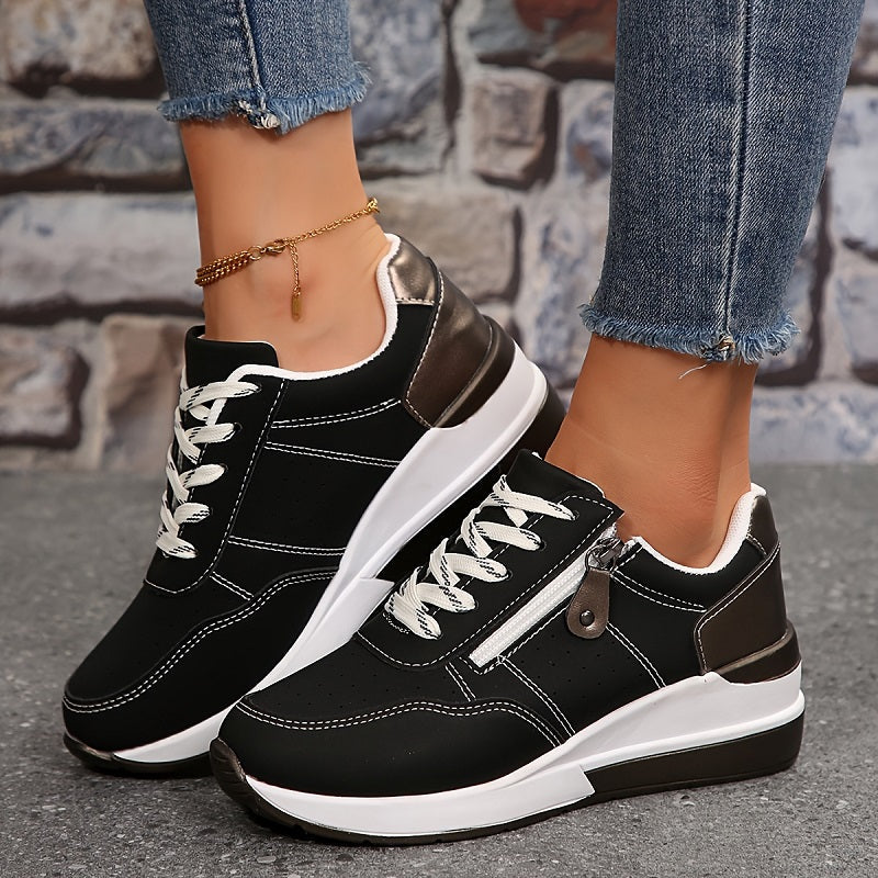 Breathable orthopedic women's sneakers with non-slip soles, featuring supportive design and casual style for comfortable walking.