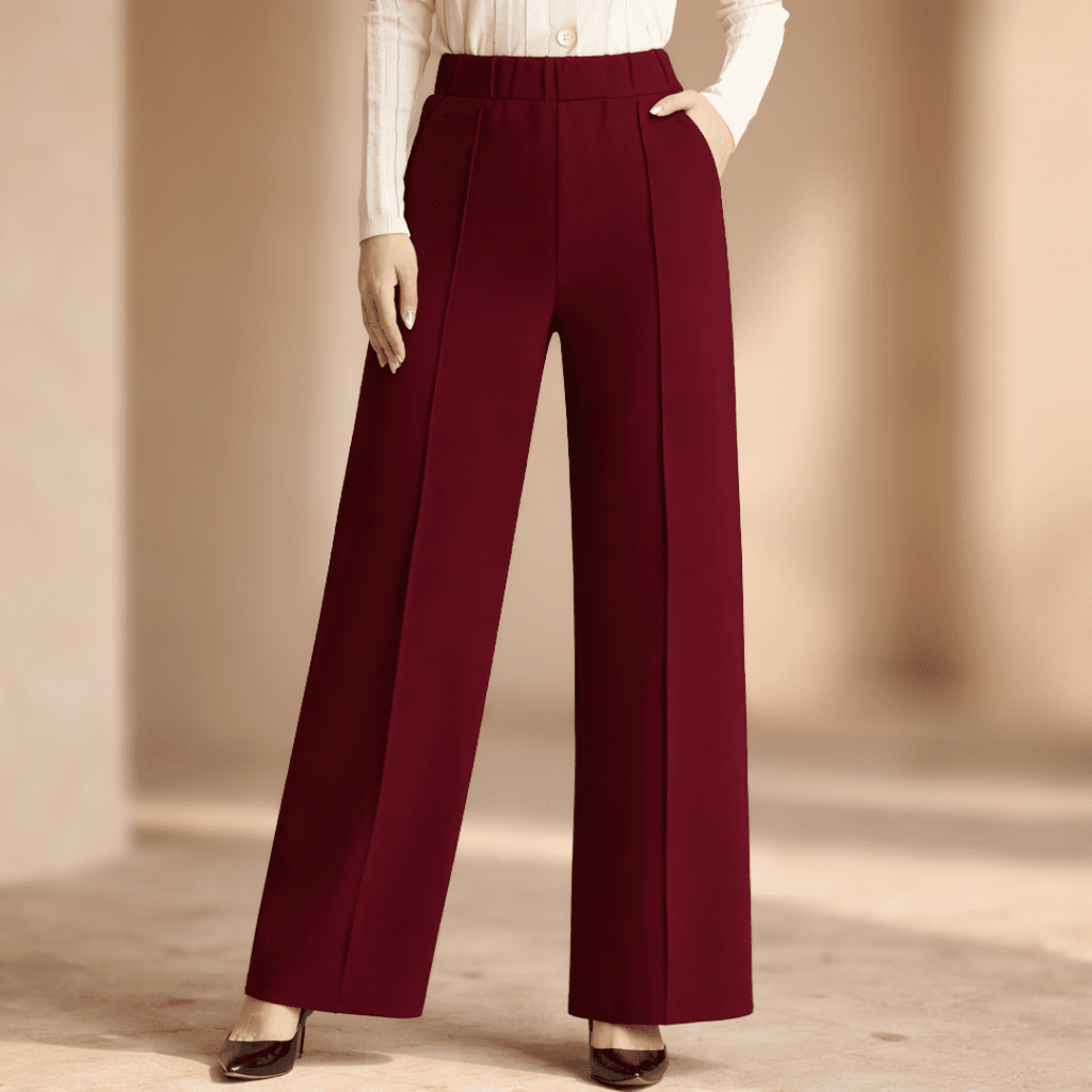 Women's tailored high-waist wide-leg trousers by Tammy Bradley, shown in a stylish fit and neutral color.