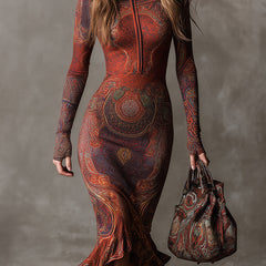 Knit fishtail midi dress from My Store featuring a fitted silhouette and casual style, shown in a soft, textured fabric.