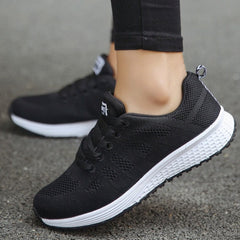 Comfortable women's orthopedic walking shoes by My Store, lace-up knit design with supportive sole for everyday walking.