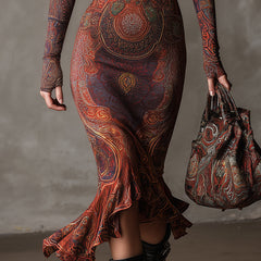 Knit fishtail midi dress from My Store featuring a casual style with a fitted silhouette and soft, textured fabric.