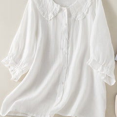 Light beige ruffle linen summer dress for women, featuring a flowy design and sleeveless style, perfect for warm weather.