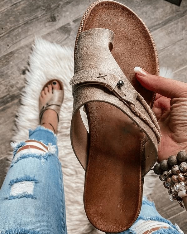 Women's orthopedic sandals by My Store featuring a heeled open-toe design, supportive sole, and stylish appearance.