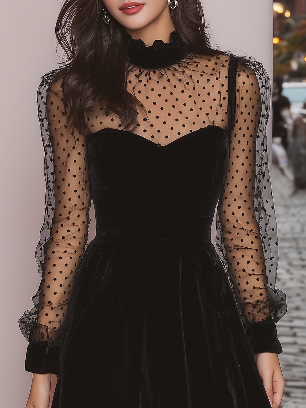 Elegant velvet evening dress from My Store, featuring a flowing silhouette and rich fabric perfect for formal occasions.