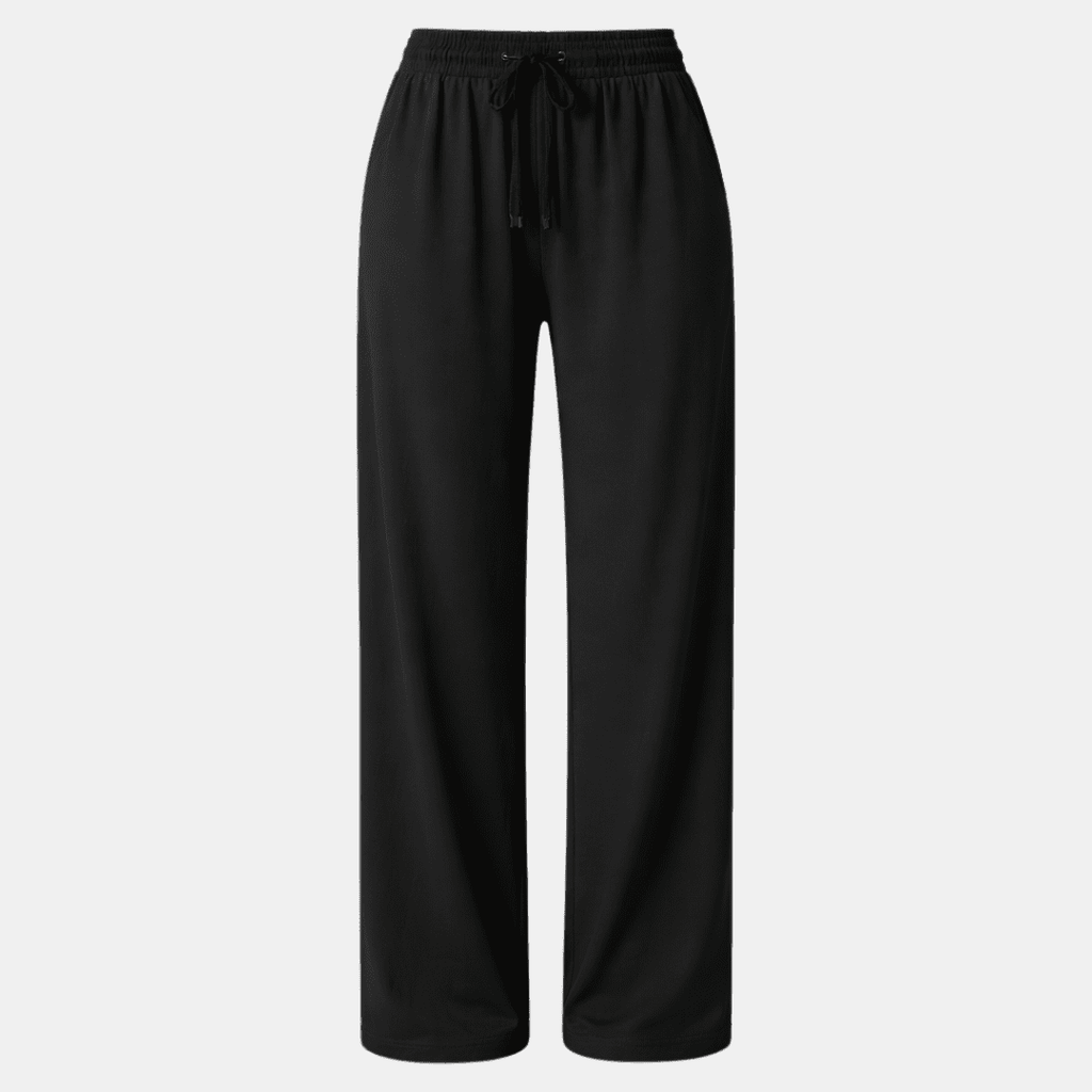 Women's wide-leg drawstring lounge trousers by Tammy Bradley, featuring comfortable relaxed fit and casual style.