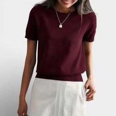 Women's wool blend knit top from My Store featuring a classic fit, long sleeves, and a cozy, comfortable design.