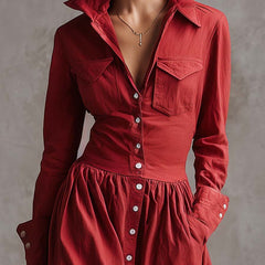 Red linen maxi dress by My Store featuring a flowing casual design and sleeveless style, perfect for warm weather.