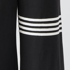 Black striped sleeveless hooded jumpsuit for women, stylish pants from My Store with a casual, modern design.