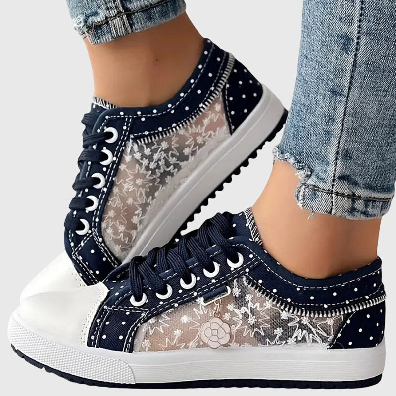 Breathable cushioned orthopedic sneakers for women with supportive design, ideal for comfort and everyday wear.