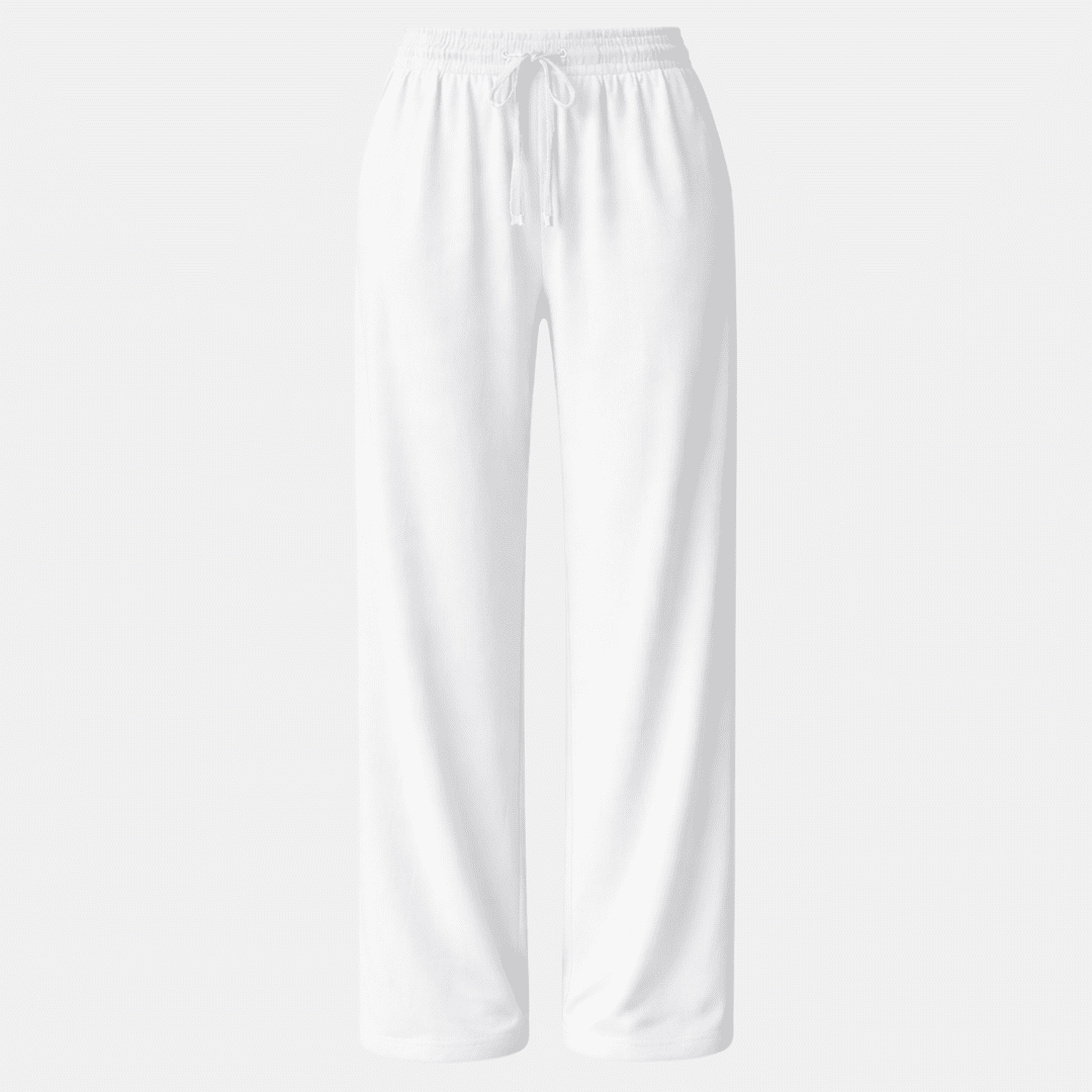 Women's wide-leg drawstring lounge trousers by Tammy Bradley, featuring comfortable relaxed fit and soft fabric in a casual style.