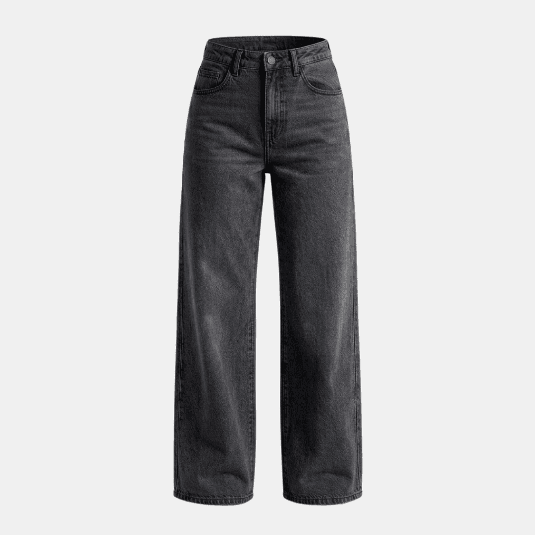 Women's high-waisted wide-leg denim jeans by Tammy Bradley, showing the full length and relaxed fit style.