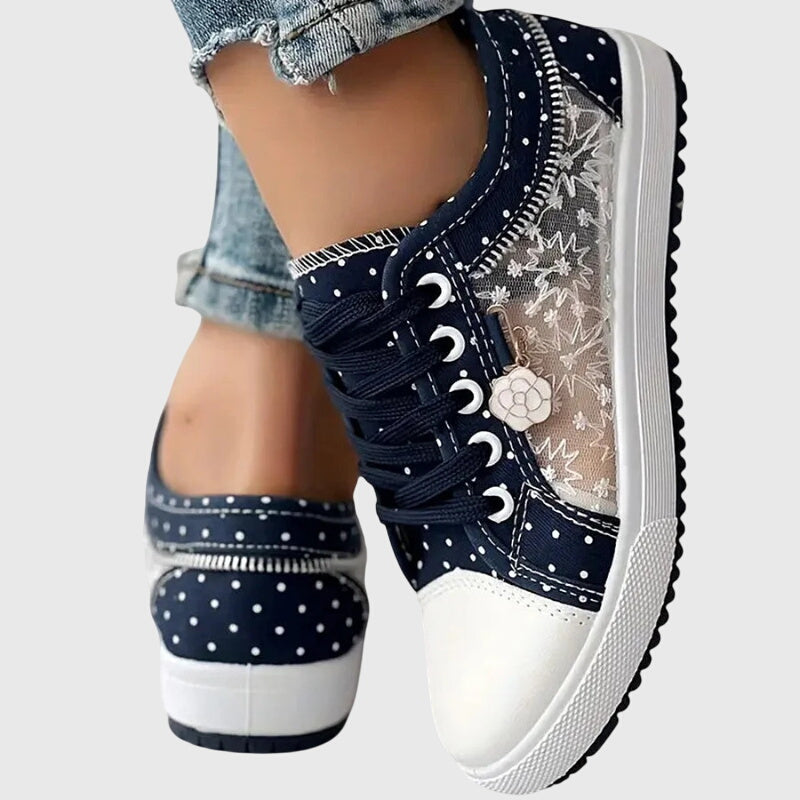 Breathable cushioned women's orthopedic sneakers with supportive design, ideal for comfort and foot health.