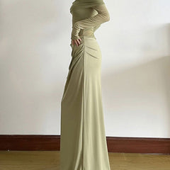 Elegant white French-style slim-fit dress by My Store, showcasing a fitted silhouette and classic design.
