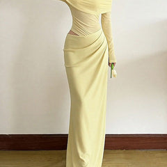 Elegant white French-style slim-fit dress from My Store, featuring a classic design and tailored fit, shown on a mannequin.