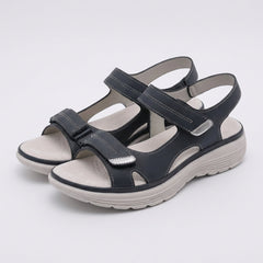 Gray orthopedic comfort fit sandals with chunky sole and adjustable straps from My Store, showcasing the stylish and supportive design.