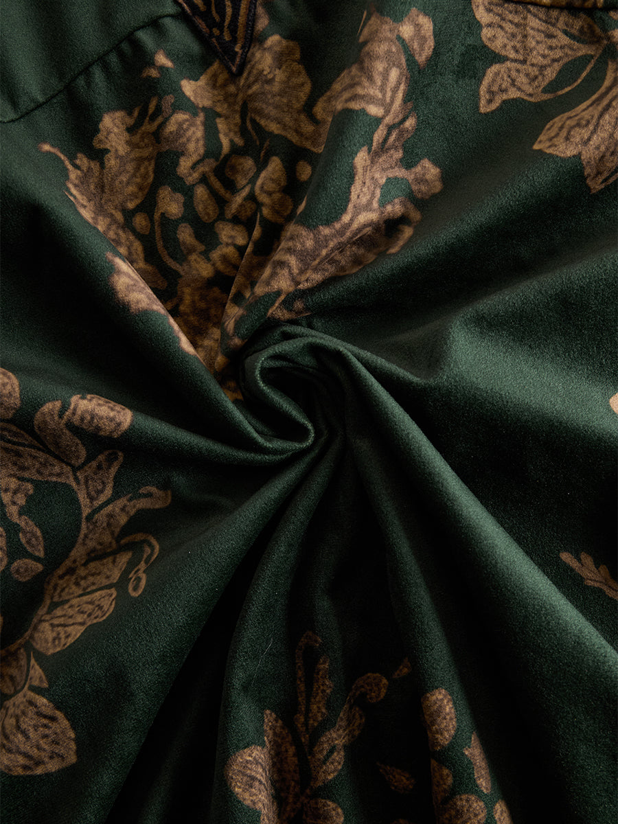 Green faux suede tassel maxi dress for women with flowing design and tassel details, perfect for elegant occasions.