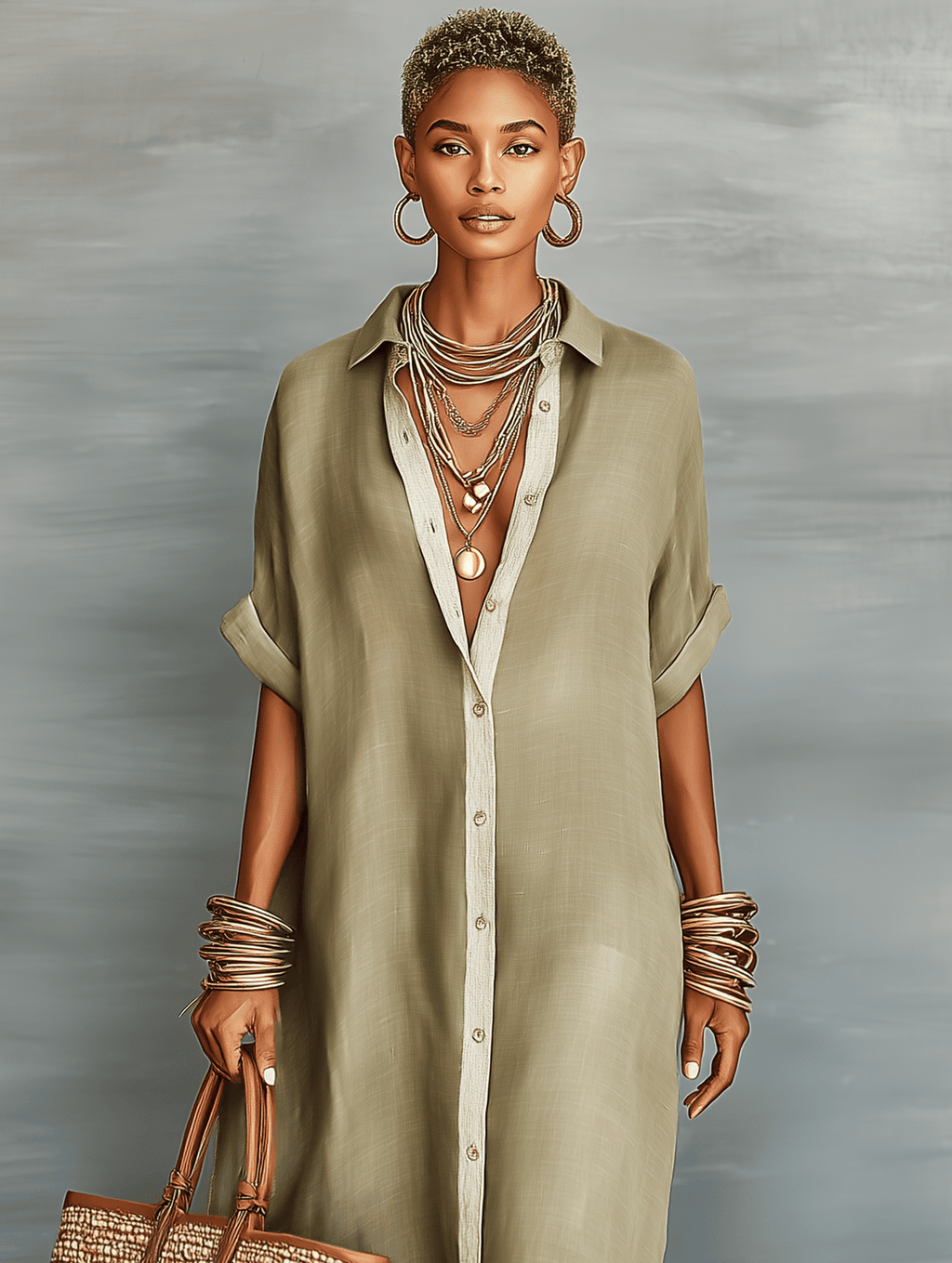 Linen maxi dress for women by Tammy Bradley, featuring a flowing design and sleeveless style perfect for warm weather.
