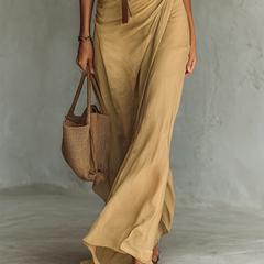 Long sleeve maxi dress for women featuring a flowing silhouette and elegant design, ideal for stylish occasions.