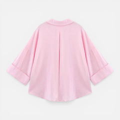 Lightweight women's summer blouse with loose fit, perfect for vacation, featuring a casual, breezy design.