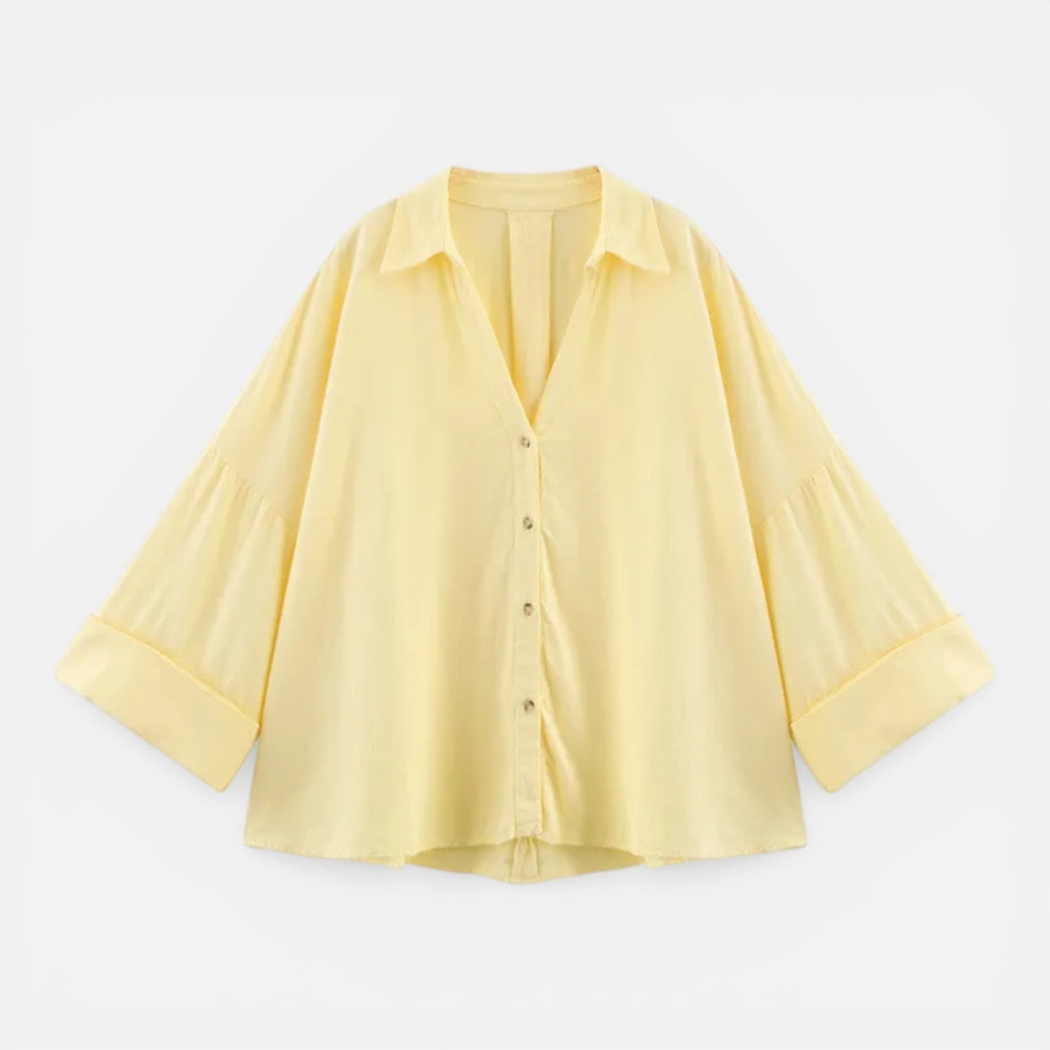 Lightweight women's summer blouse with loose fit and oversized design, perfect for vacation and casual wear.