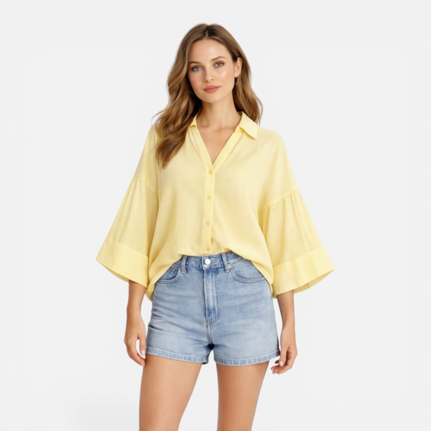Lightweight women's summer blouse by My Store, loose fit vacation shirt with relaxed style and breathable fabric.