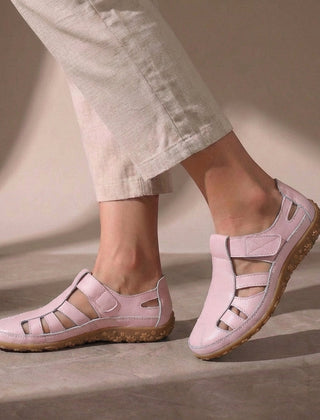 Pink Tammy Bradley cutout fisherman sandals for women with open toe design and adjustable straps, stylish and comfortable footwear.