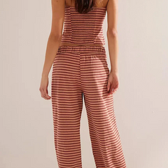 Women's knit wide-leg trousers from My Store, loose pull-on pants with a relaxed fit and soft knit fabric.