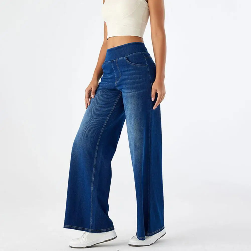 Women’s lace wide-leg high-waist pull-on trousers, stylish and comfortable pants with a flowy silhouette and elegant design.